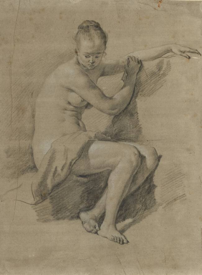 Femme nue assise Adriaen van de Velde
