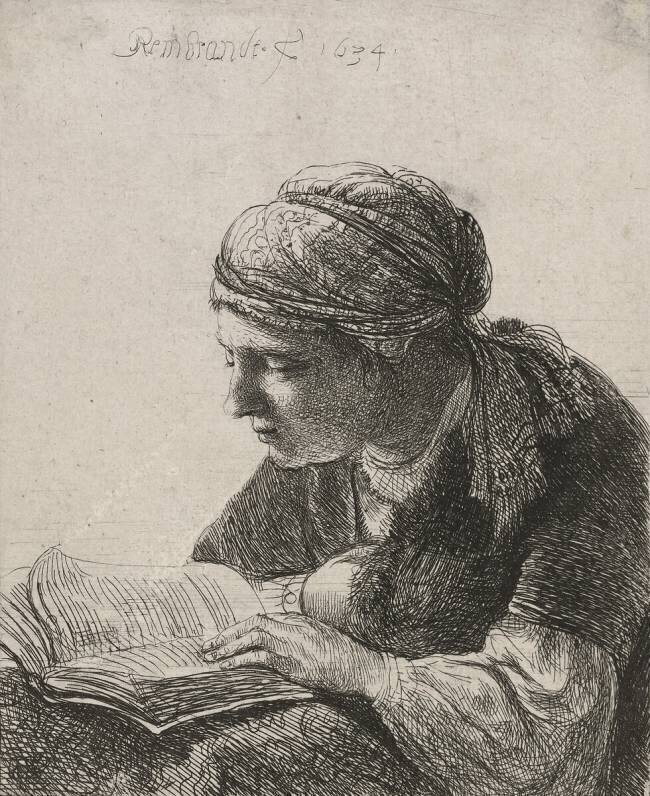 Femme qui lit Rembrandt