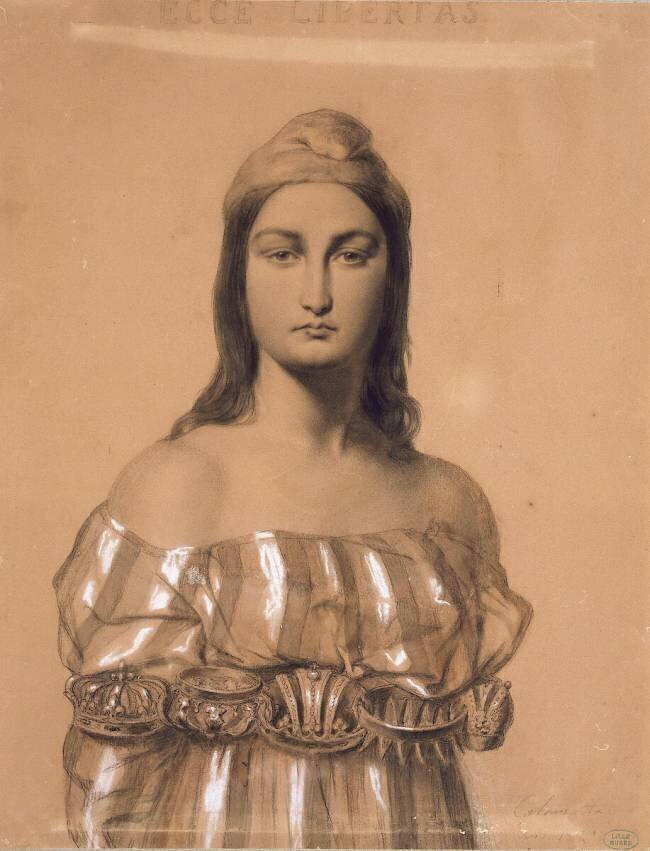 Figure allégorique de la Liberté enchaînée Luigi Calamatta