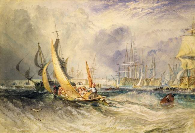 Gosport : l'entrée du port de Portsmouth Joseph Mallord William Turner