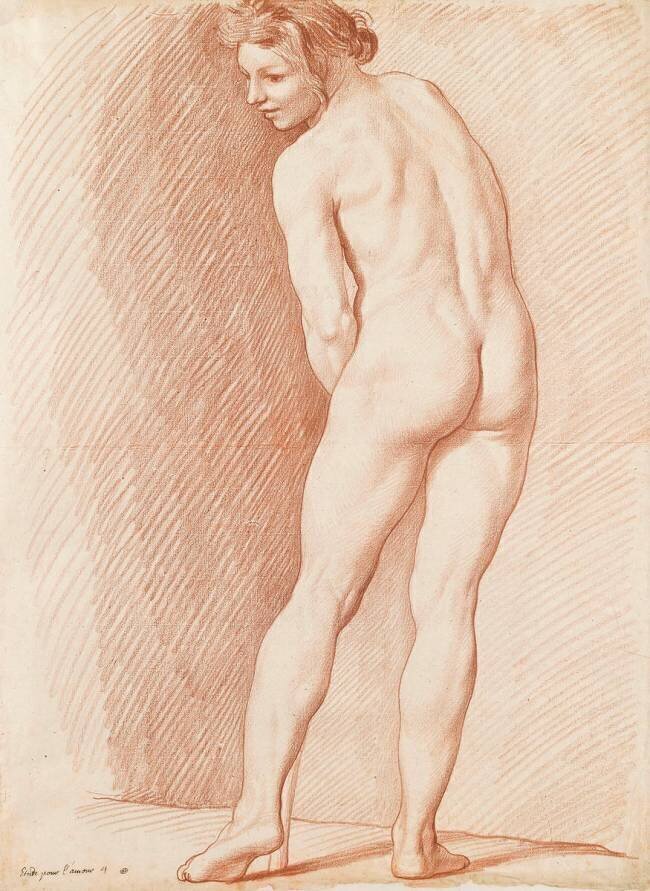 Jeune homme nu : étude pour l'Amour Edme Bouchardon