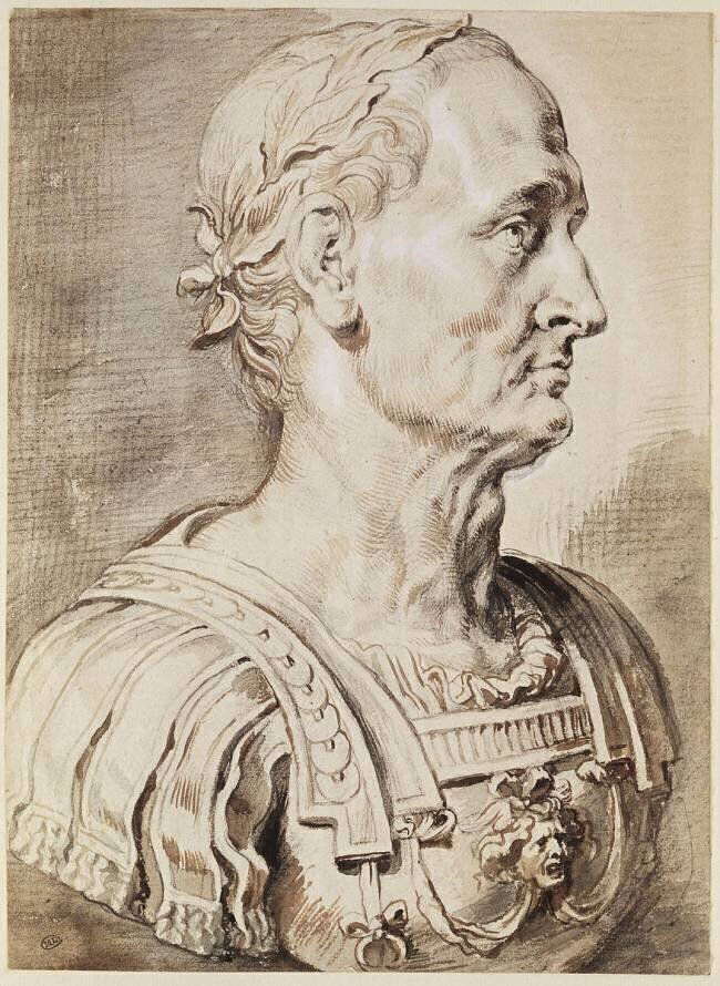 Jules César, de trois quarts à droite, d'après l'antique Pierre Paul Rubens