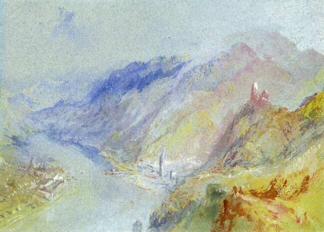 Le château de Trausnitz qui domine Landshut Joseph Mallord William Turner