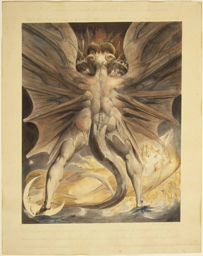 Le grand dragon rouge et la femme vêtue du soleil William Blake