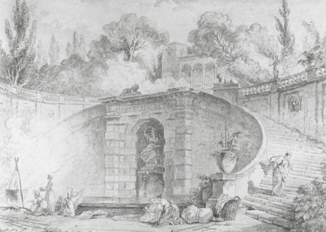Le grand escalier Hubert Robert