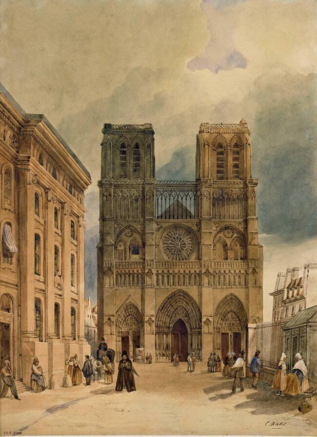 Le parvis de Notre-Dame Charles Paulin François Matet
