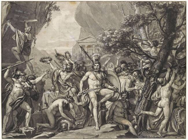 Léonidas aux Thermopyles Jacques-Louis David