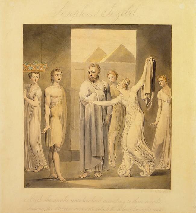 L'épouse de Joseph et Potiphar William Blake