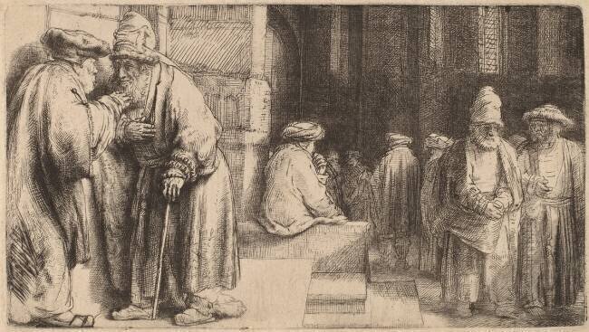 Les Juifs dans la synagogue Rembrandt