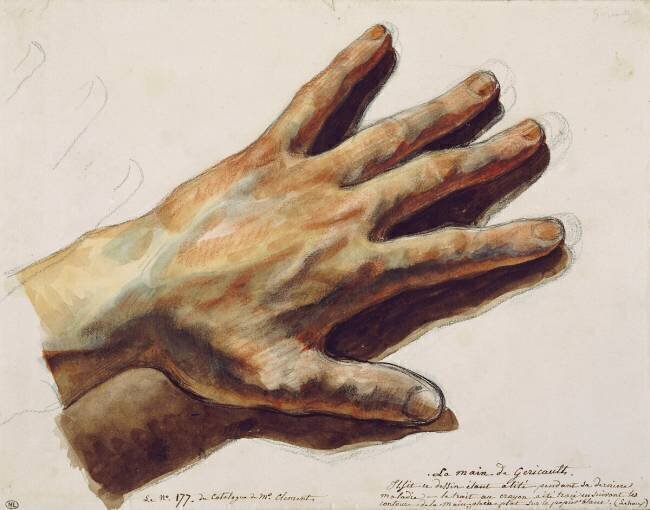 Main gauche de l'artiste Théodore Géricault
