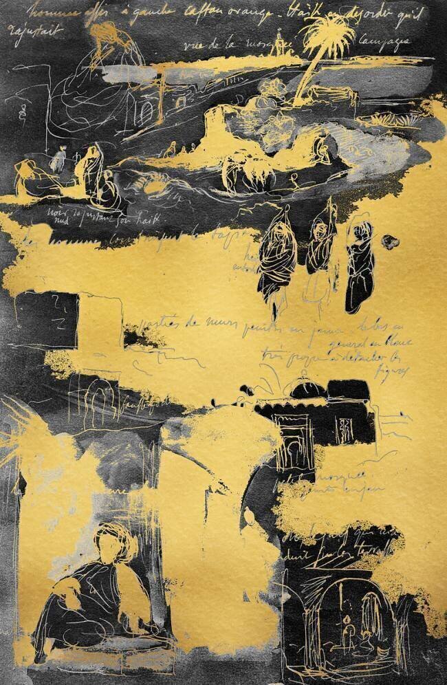 Page de l'Album du Maroc de Eugène Delacroix Eugène Delacroix