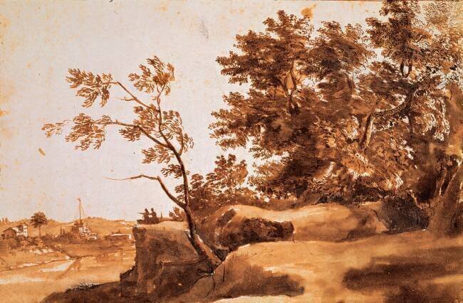 Paysage sur le Tibre avec Castel Sant 'Angelo Claude Gellée