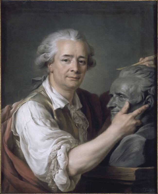 Portrait d'Augustin Pajou, sculpteur Adélaïde Labille-Guiard