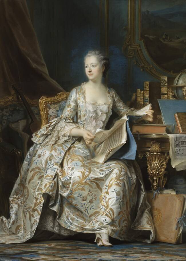 Portrait en pied de la marquise de Pompadour Quentin de La Tour