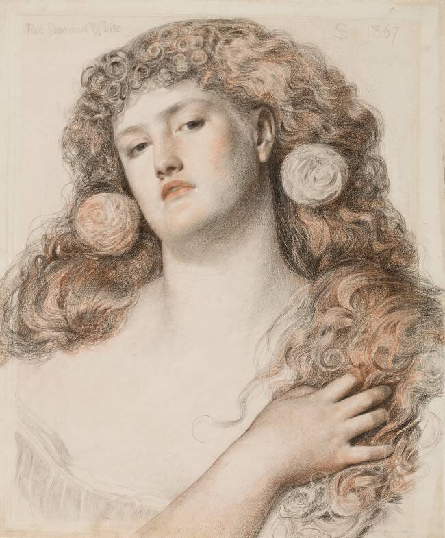 Red Rose and White Frederick Sandys