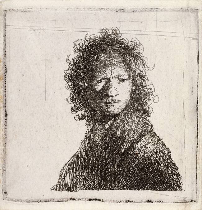 Rembrandt faisant la moue; 1er état Rembrandt