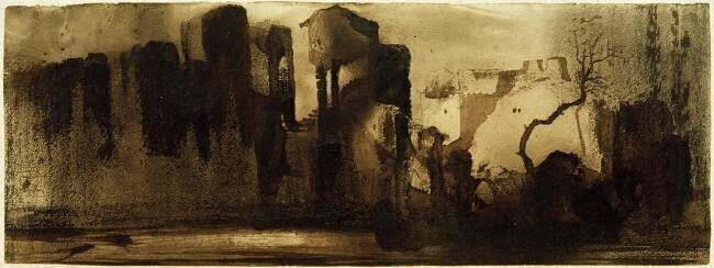 Ruines dans un paysage imaginaire Victor Hugo