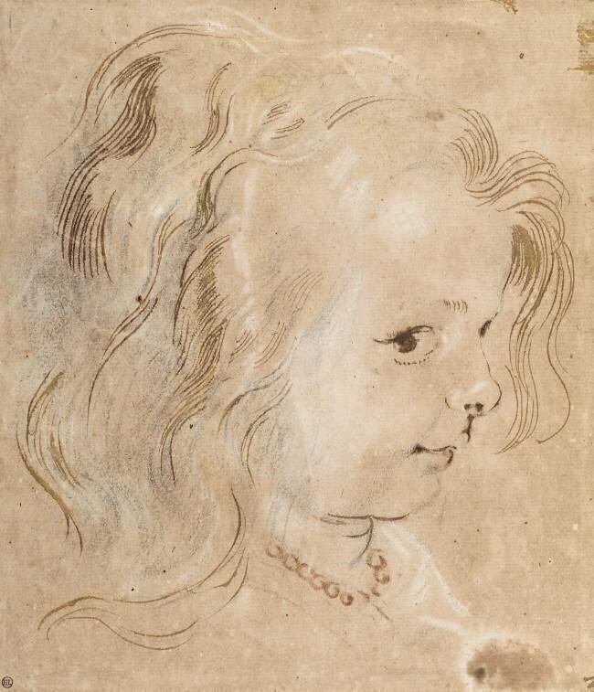 Tête d'enfant, vue de profil Pierre Paul Rubens