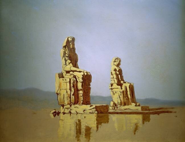 Temple d’Aménophis III, Colosses de Memnon Carl Spitzweg