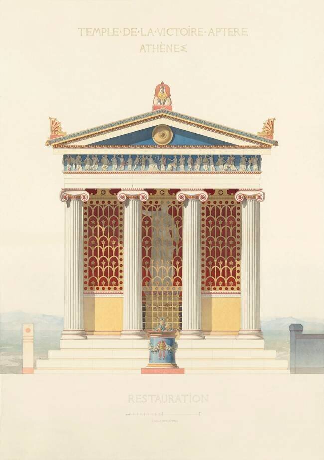 Temple de la Victoire aptère à Athènes Louis Boitte