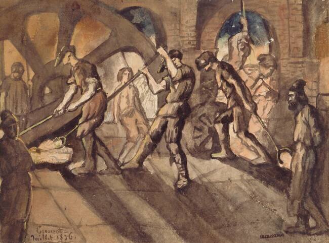 Une forge au Creusot Théodore Chasseriau