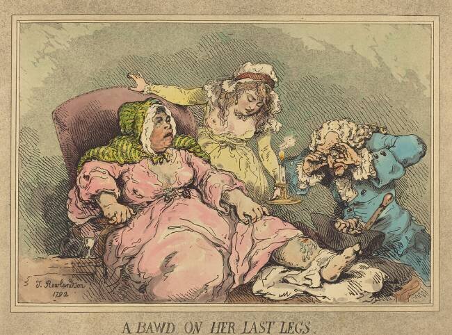 Une paumée sur ses dernières jambes Thomas Rowlandson