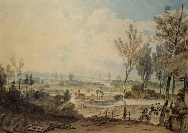 Une vue d'Oxford depuis le côté sud de Headington Hill Joseph Mallord William Turner