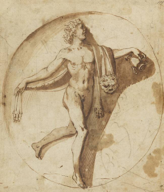 Votaire de Bacchus Nicolas Poussin