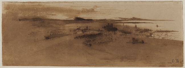 Vue générale d'une ville au bord de la mer Victor Hugo