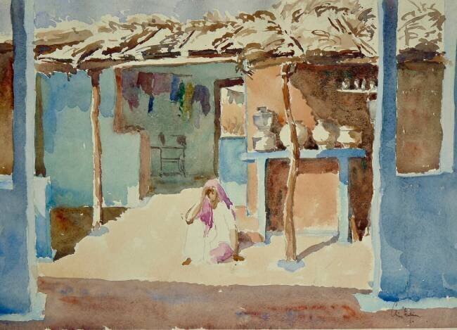 Intérieur d'un village brahmane Wilson Clive