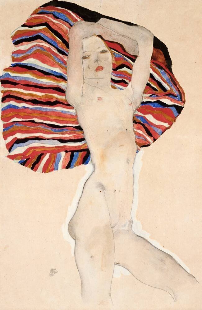 Act Against Coloured Material Egon Schiele