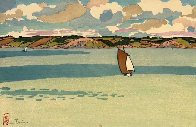 Barque, baie de la Fresnay Henri Rivière
