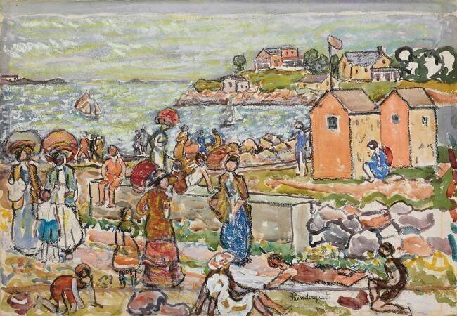 Bathers and Strollers Maurice Brazil Prendergast