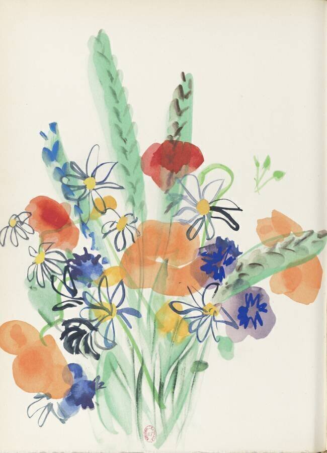 Bouquet, Pour un herbier, Colette Raoul Dufy