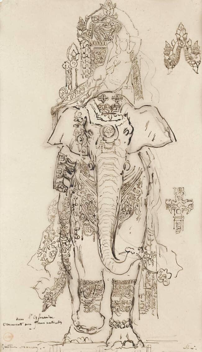 Carton 31. Etude pour la Péri Gustave Moreau