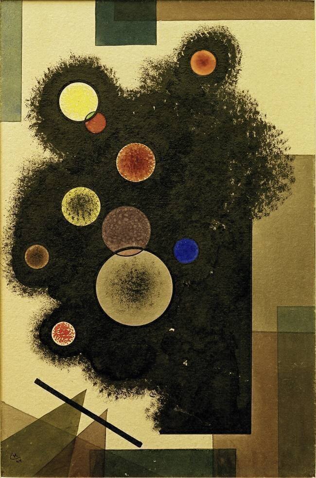 Cercles en noir Wassily Kandinsky