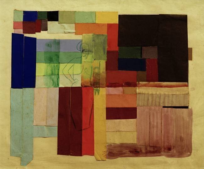 Composition abstraite avec femme August Macke