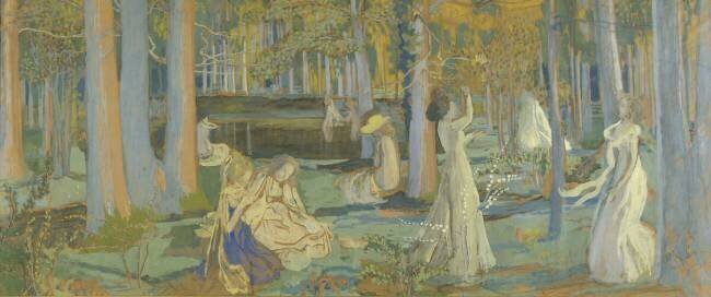 Croquis pour le "Jeu du volant" : Le Bois Sacré Maurice Denis