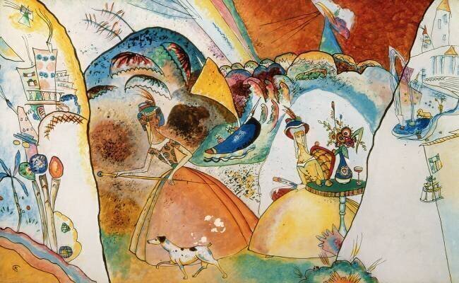 Dames en crinoline Wassily Kandinsky