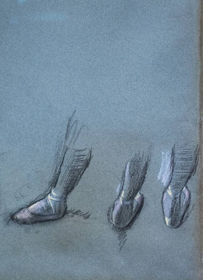 Danseuse de dos et études de trois pieds Edgar Degas