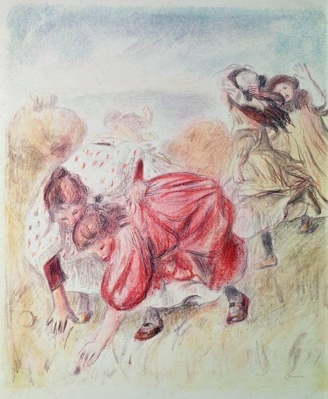 Des jeunes filles qui jouent Auguste Renoir