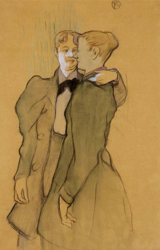Deux femmes valsant Henri de Toulouse-Lautrec
