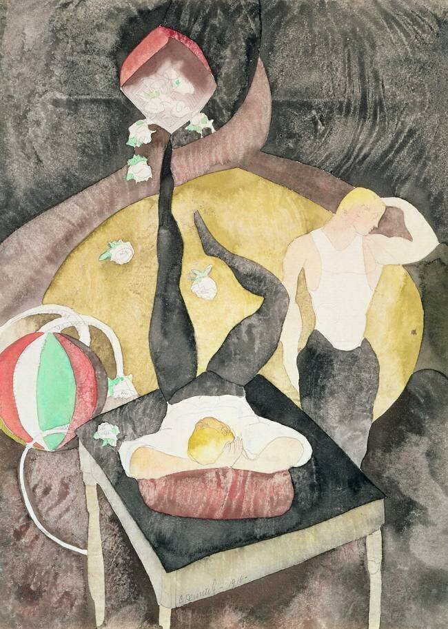 Deux jongleurs acrobates Charles Demuth