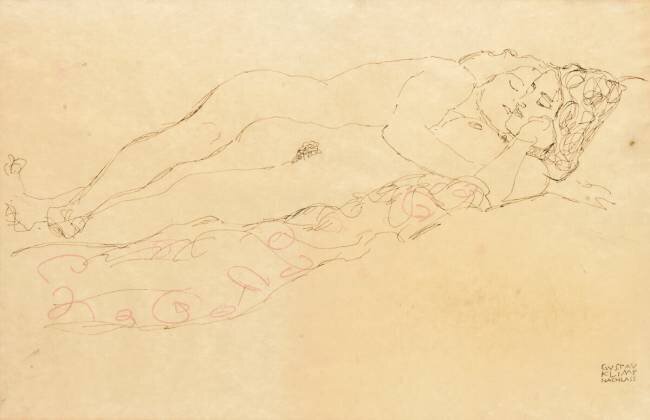 Deux nus allongés Gustav Klimt