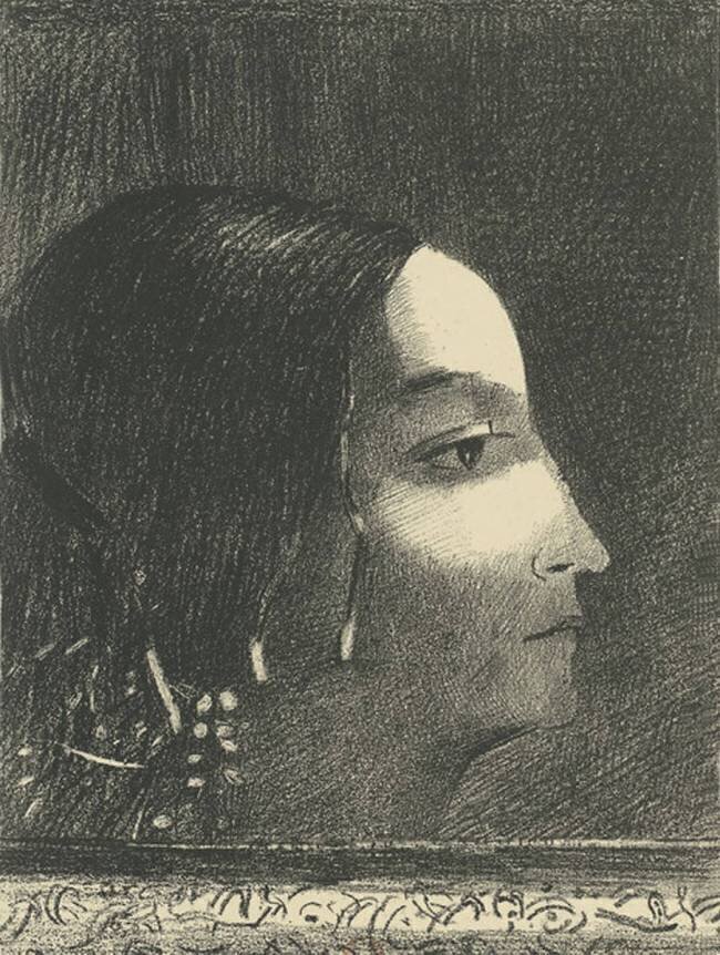 Dramatique et grandiose avec sa figure de prétresse druidique Odilon Redon