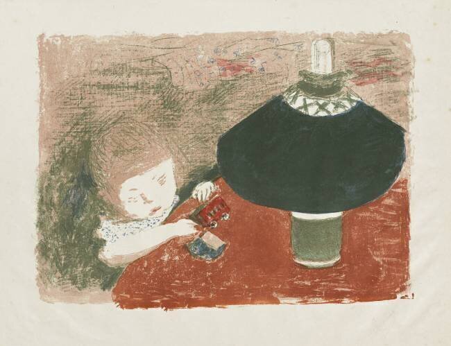 Enfant avec lampe Pierre Bonnard