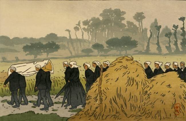Enterrement à Trestraou Henri Rivière