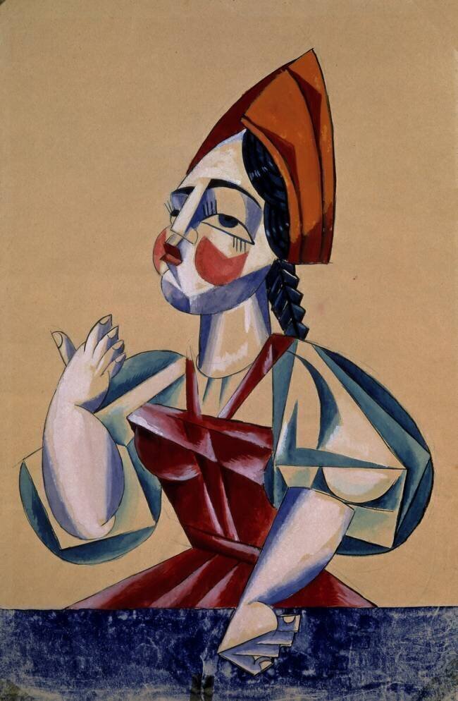Esquisse de costume pour théâtre de marionnettes Lioubov Popova