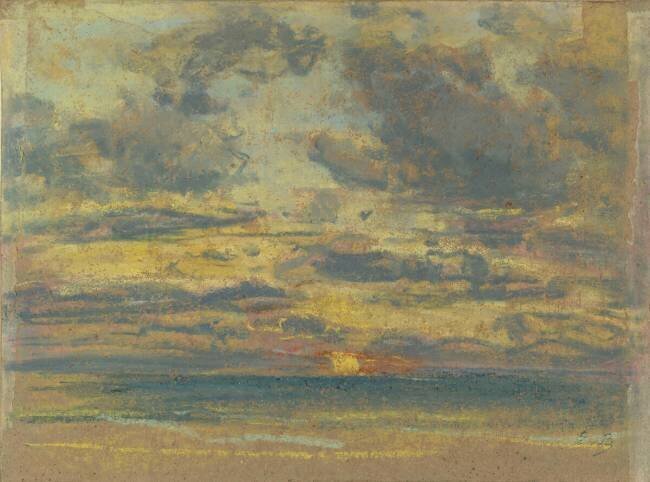 Etude de ciel au soleil couchant Eugène Boudin