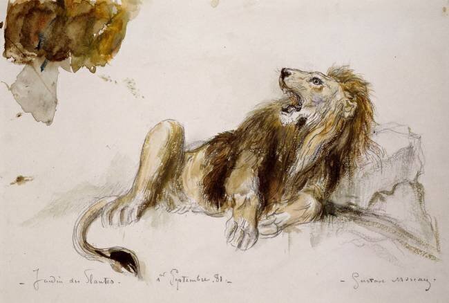 Etude de lion Gustave Moreau
